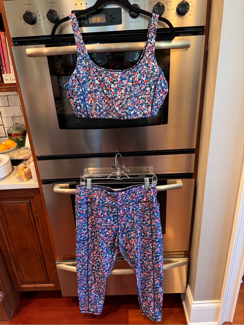 Draper James Ditsy Floral Multi Crop Top/Sports Bra and Legging Set